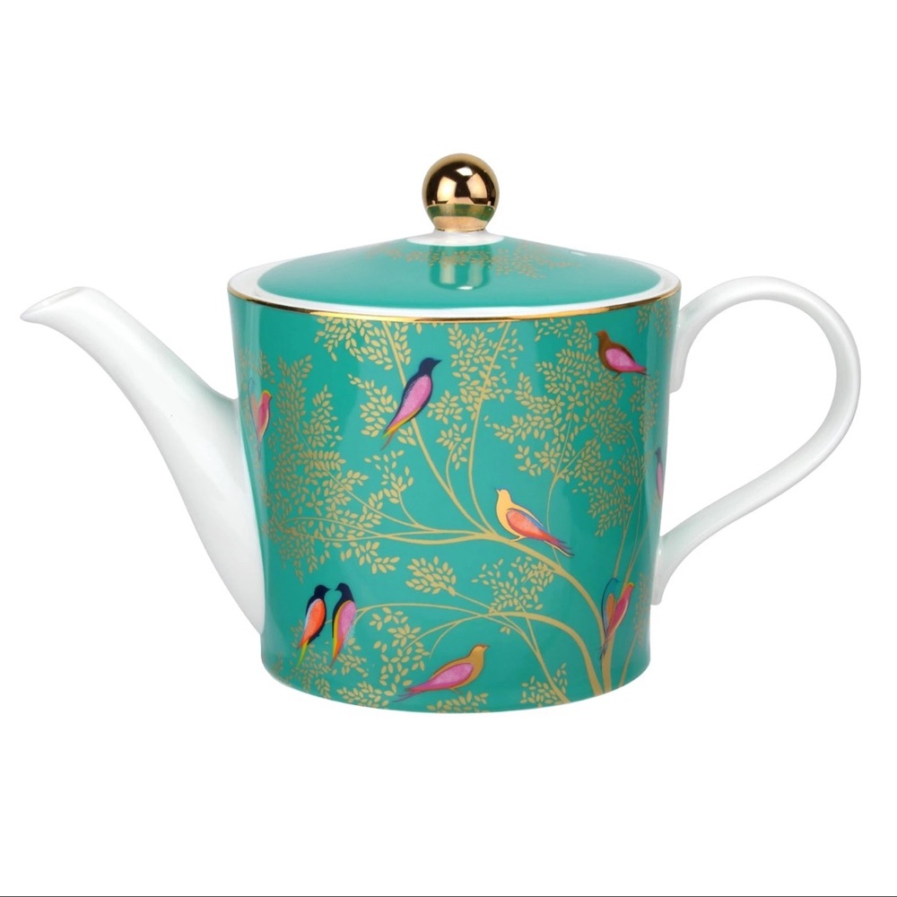 Sara Miller London Portmeirion Chelsea Fine China Teapot, 2 Pint Floral Design